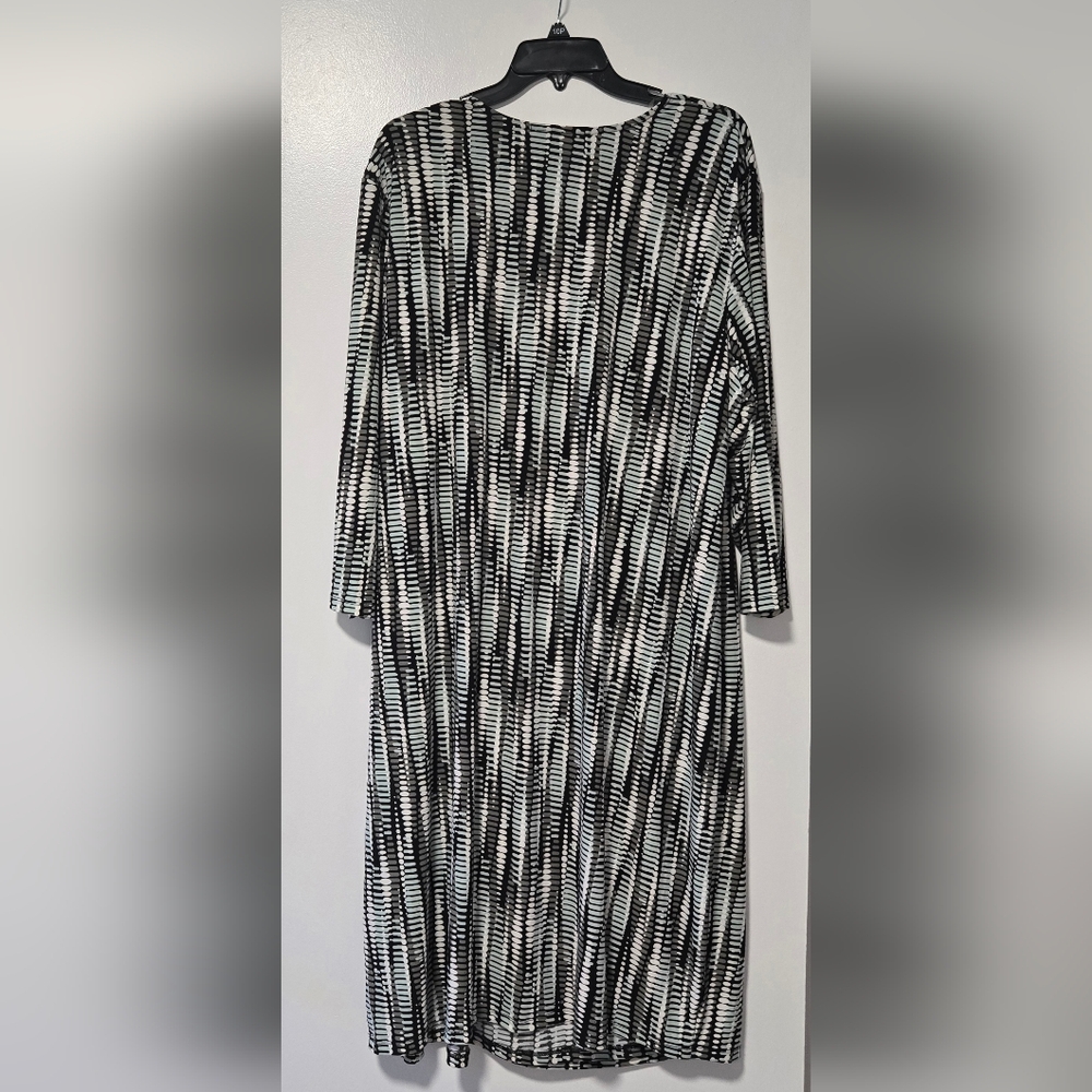 Nwt Kasper Plus 3/4 Sleeve Faux Wrap Dress Size 3X - Picture 6 of 7